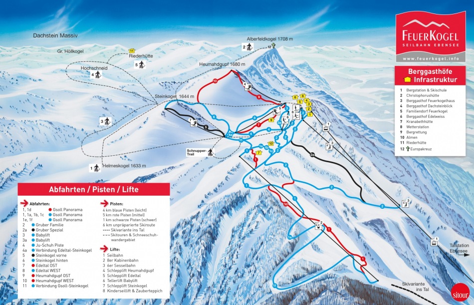 Skigebiet Feuerkogel in Oberösterreich 
